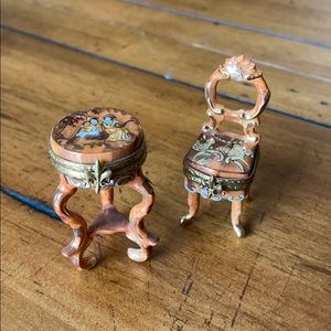 Limoge Table and Chair